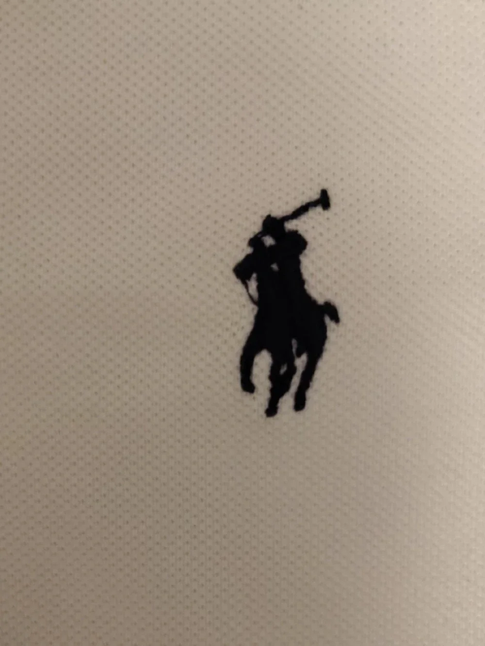 Ralph Lauren Men's Polo Shirt in Cream with Navy Pony